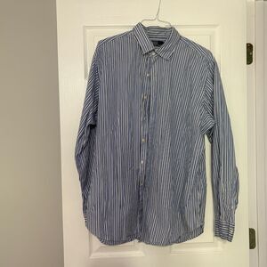 Polo Ralph Lauren Shirt  Mens Size XXL Blue Striped Long Sleeve Button Down